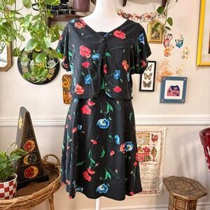 Vintage No Boundaries Women's Floral Soft Grunge Floral Botanical Dress Cardigan